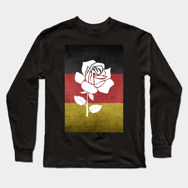 white Rose Resistance Long Sleeve T-Shirt by Skull-blades